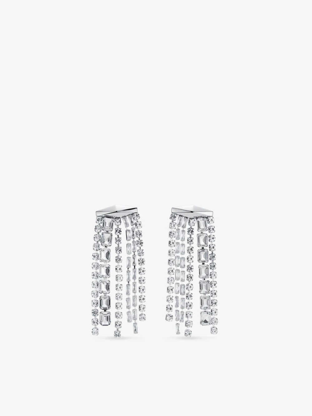 Jimmy Choo Zandra Earrings Silver Finish Crystal Earrings in silver