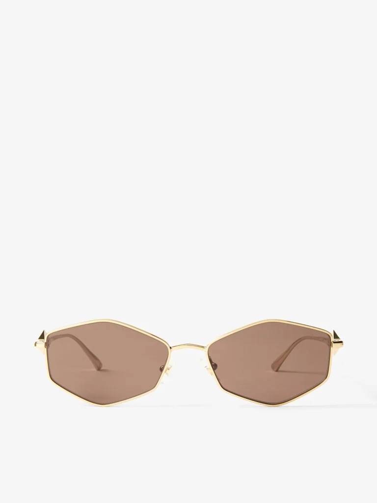 Jimmy Choo Zoey Gold Geometric Sunglasses