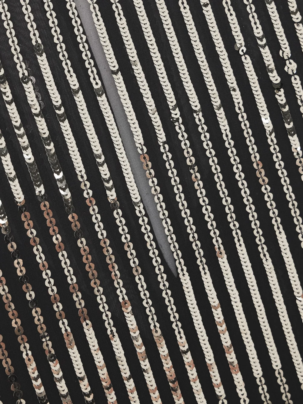 Close-up detail of the Johanna Ortiz Actitud Nautica Sequinned Tulle Maxi Dress