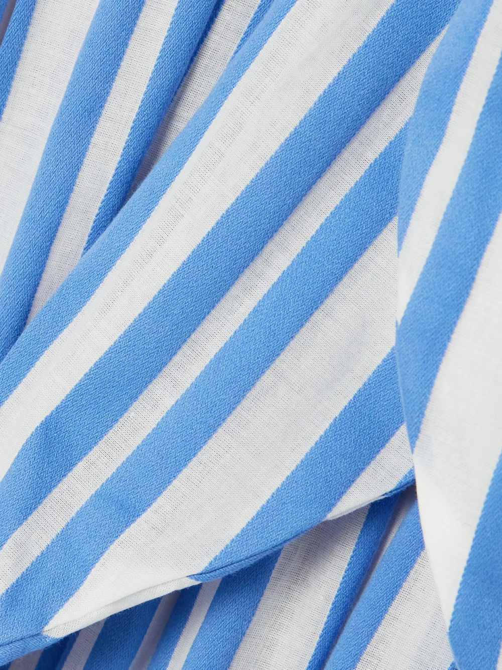 Close-up detail of the Johanna Ortiz Buena Mar Belted Striped Cotton-voile Midi Dress