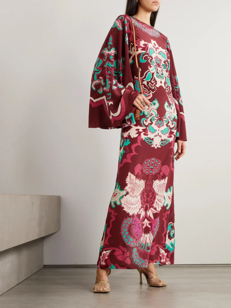 Johanna Ortiz Camino Real Printed Silk-crepe Maxi Dress