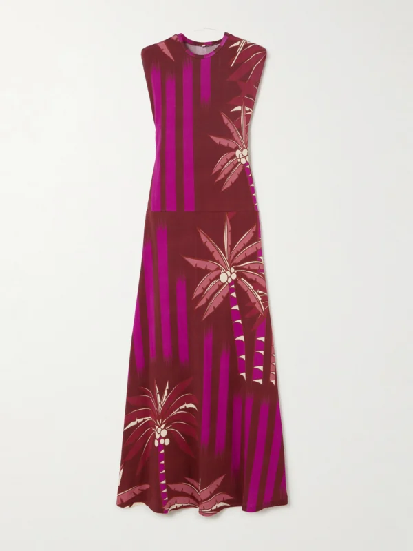 Johanna Ortiz Carnaval Costero Printed Stretch-jersey Maxi Dress
