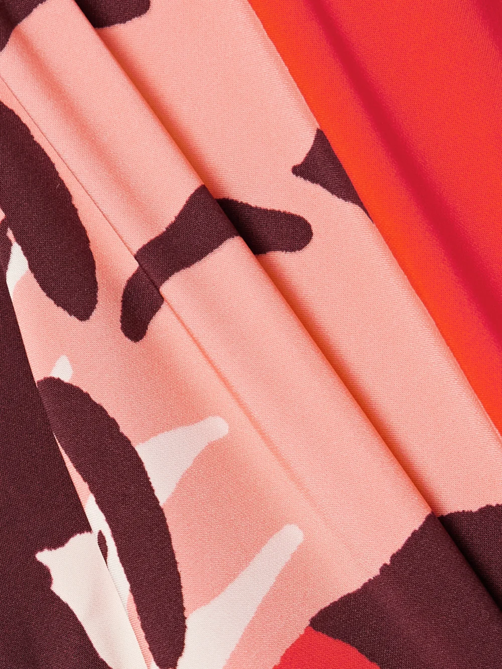 Close-up detail of the Johanna Ortiz Gangaway Twist-front Floral-print Crepe Mini Dress