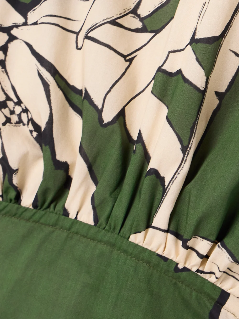 Close-up detail of the Johanna Ortiz Heart Pirate Cutout Printed Voile Halterneck Mini Dress
