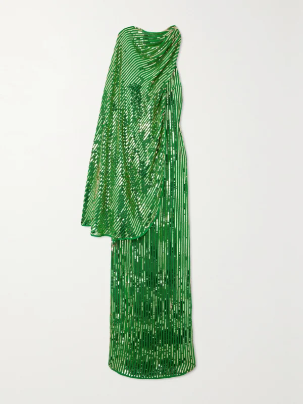 Johanna Ortiz Poder Tejido Convertible Embellished Silk Crepe De Chine Maxi Dress