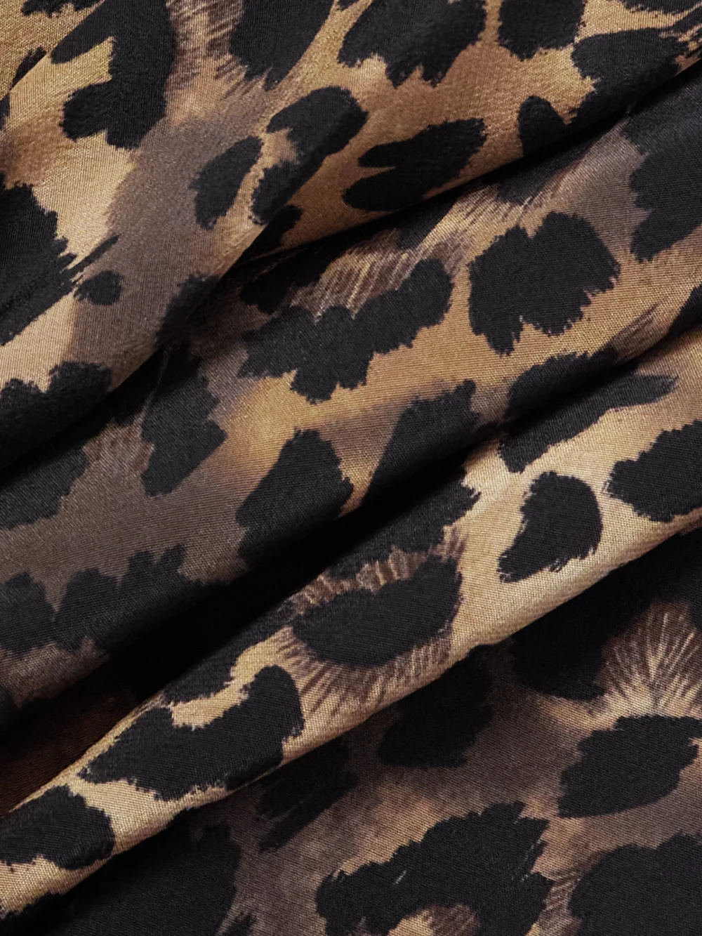 Close-up detail of the Johanna Ortiz Post Treasured Open-back Cutout Leopard-print Silk-blend Maxi Dress
