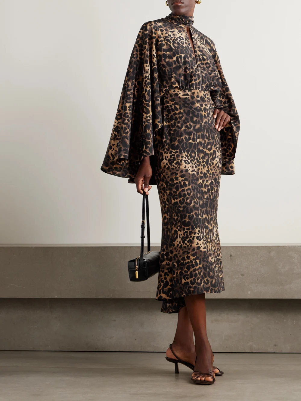 Johanna Ortiz Post Treasured Open-back Cutout Leopard-print Silk-blend Maxi Dress, worn by a model