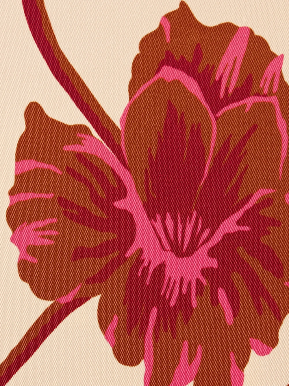 Close-up detail of the Johanna Ortiz Sendero De Astromelias Floral-print Satin Maxi Dress
