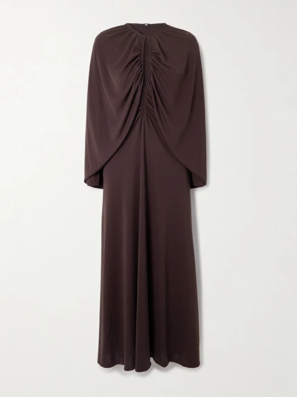 Johanna Ortiz Silent Solstice Cape-effect Satin-jersey Midi Dress