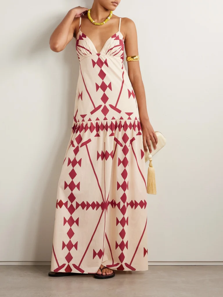 Johanna Ortiz Zea Palm Printed Cotton-poplin Maxi Dress