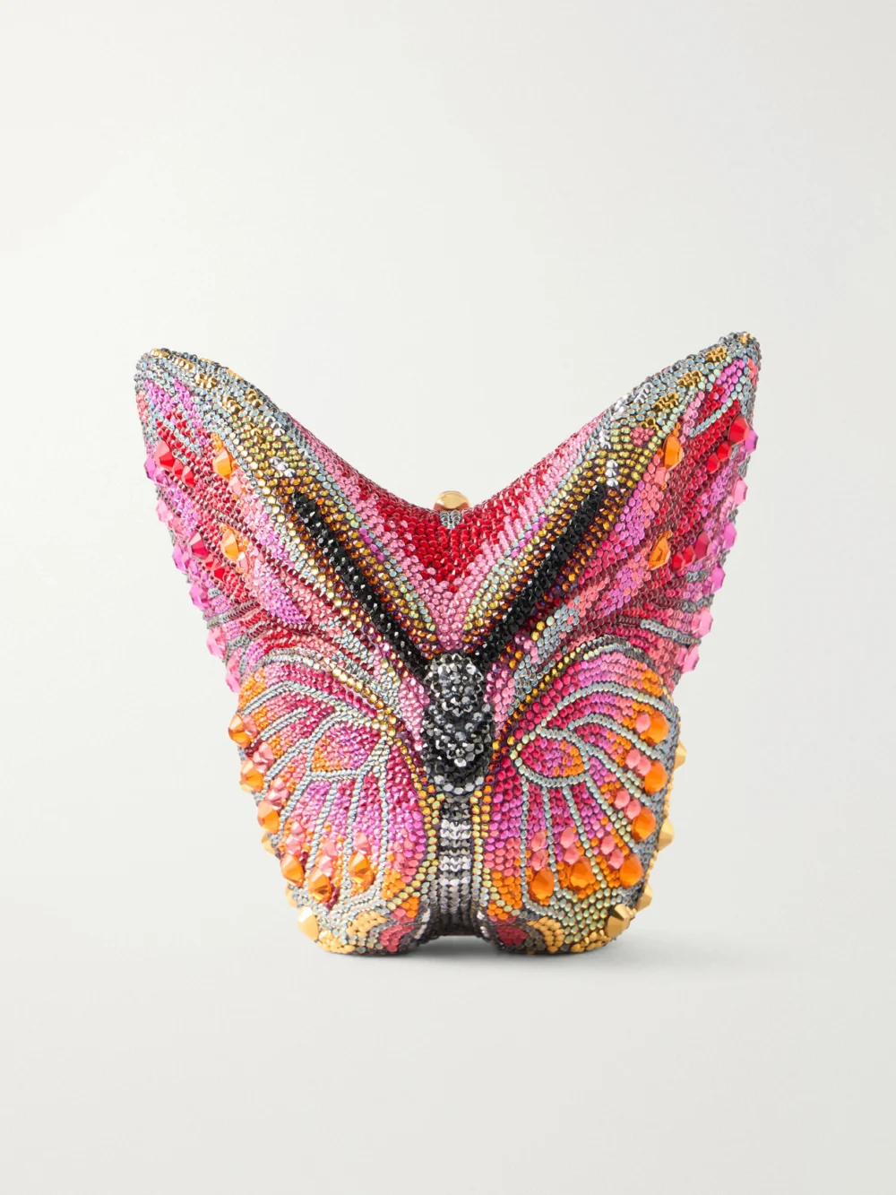 Judith Leiber Couture Butterfly Fireclipper Crystal-embellished Gold-tone Clutch in multi