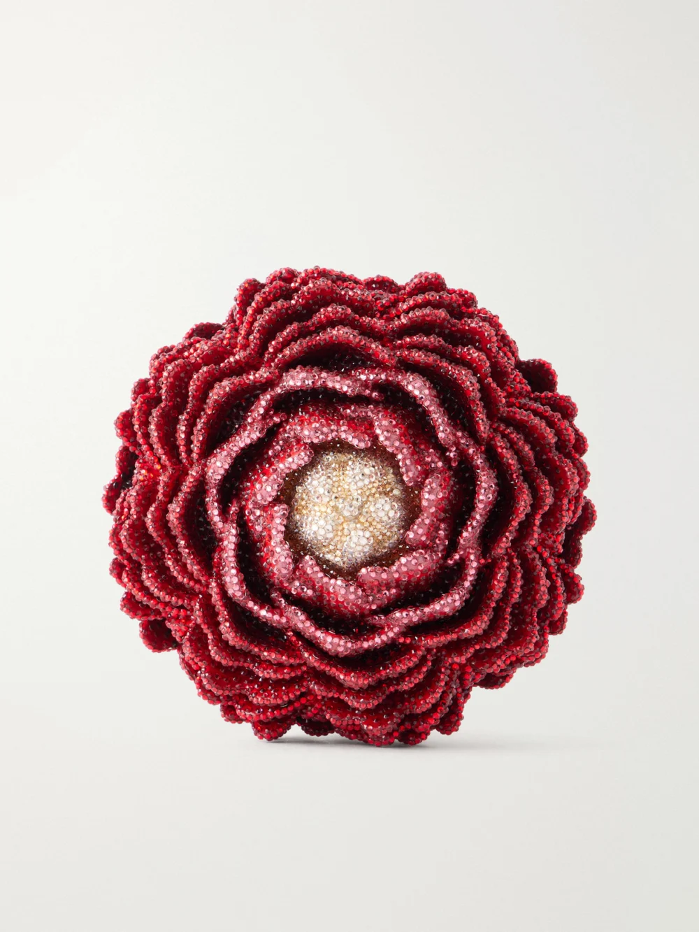 Judith Leiber Couture Peony Crystal-embellished Clutch in red