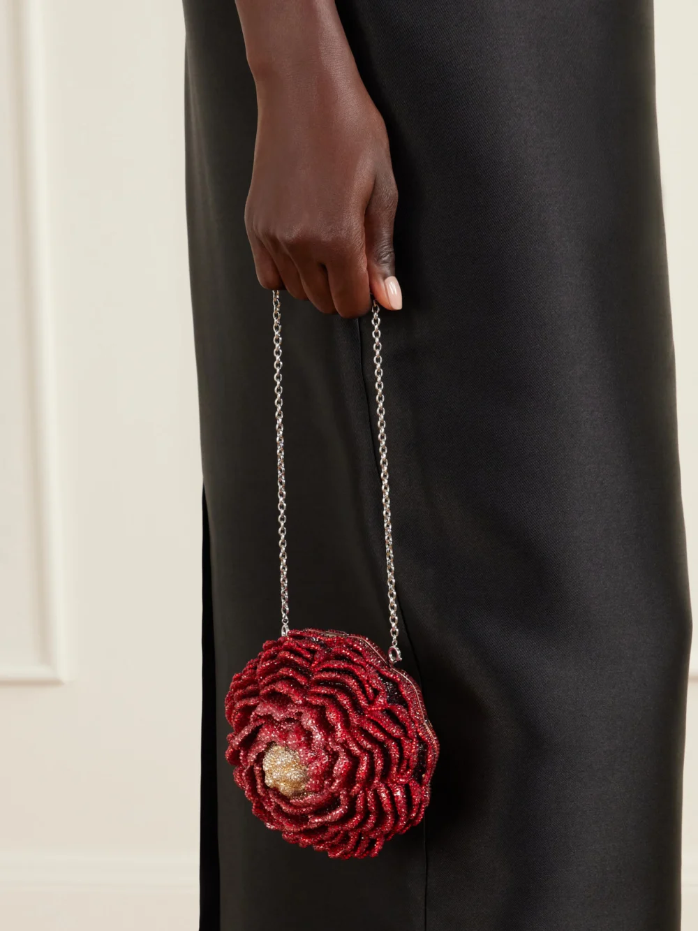 Judith Leiber Couture Peony Crystal-embellished Clutch, styled view