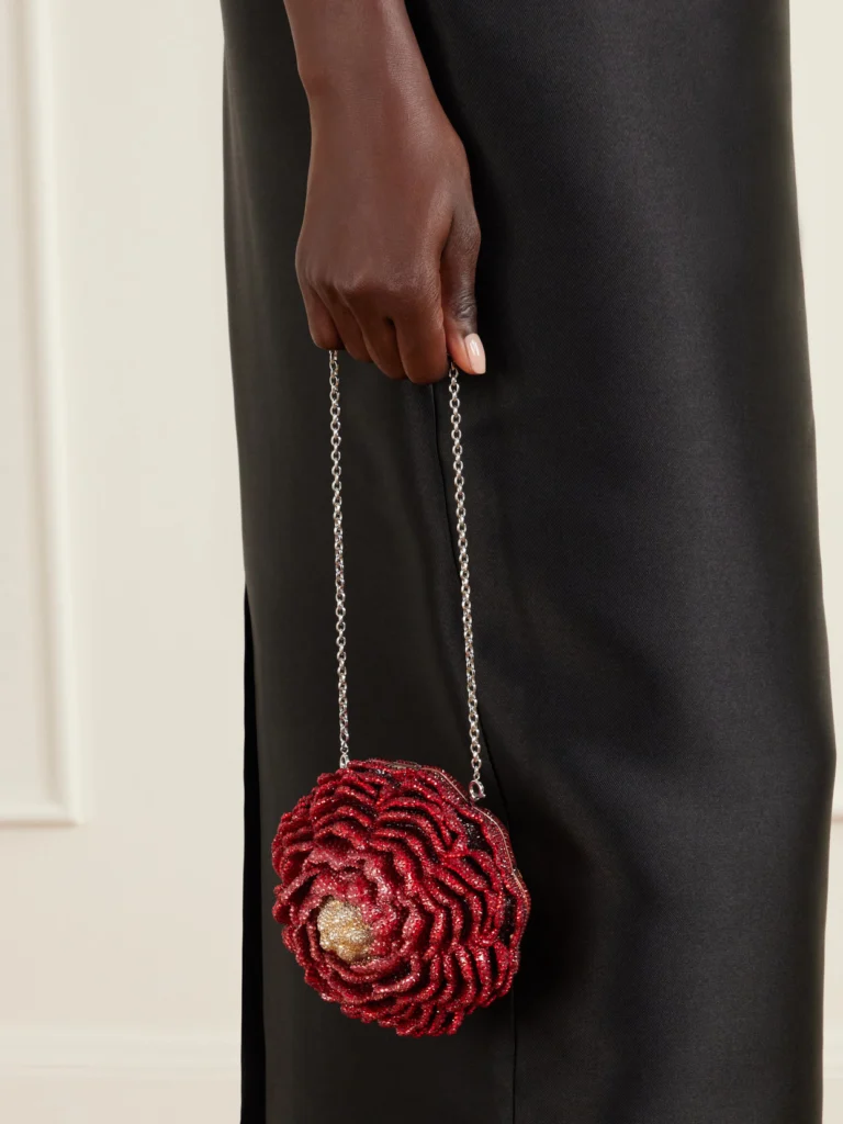 Judith Leiber Couture Peony Crystal-embellished Clutch
