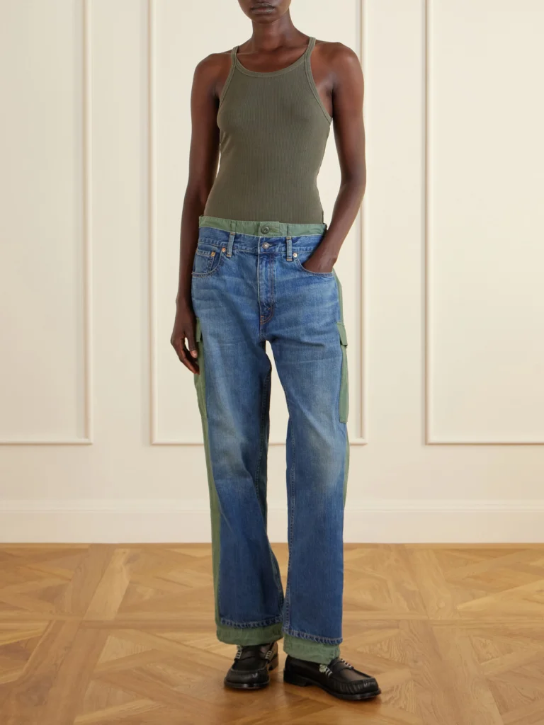 Junya Watanabe + Levi's Ripstop-trimmed Mid-rise Straight-leg Jeans