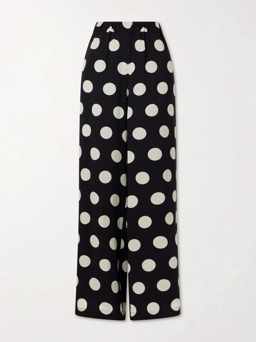 Junya Watanabe Polka-dot Georgette Wide-leg Pants in black