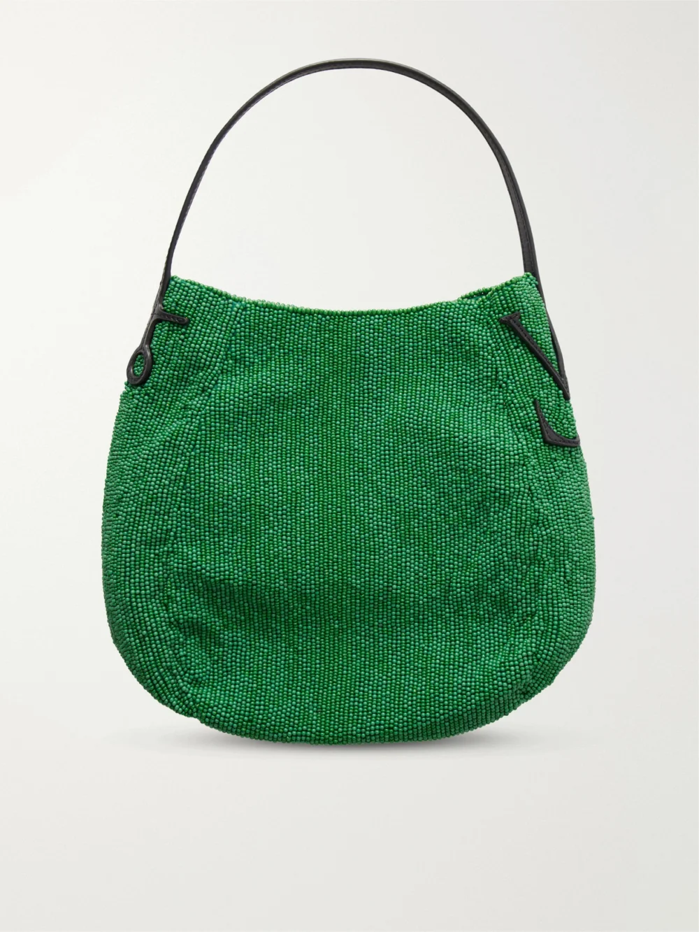 Back view of the JW Anderson Bead-embellished Leather-trimmed Canvas Tote