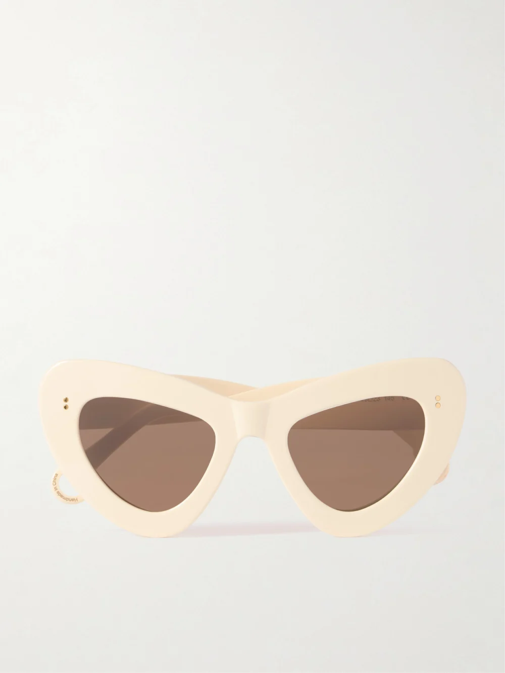 JW Anderson Butterfly Cat-eye Acetate Sunglasses in off-white