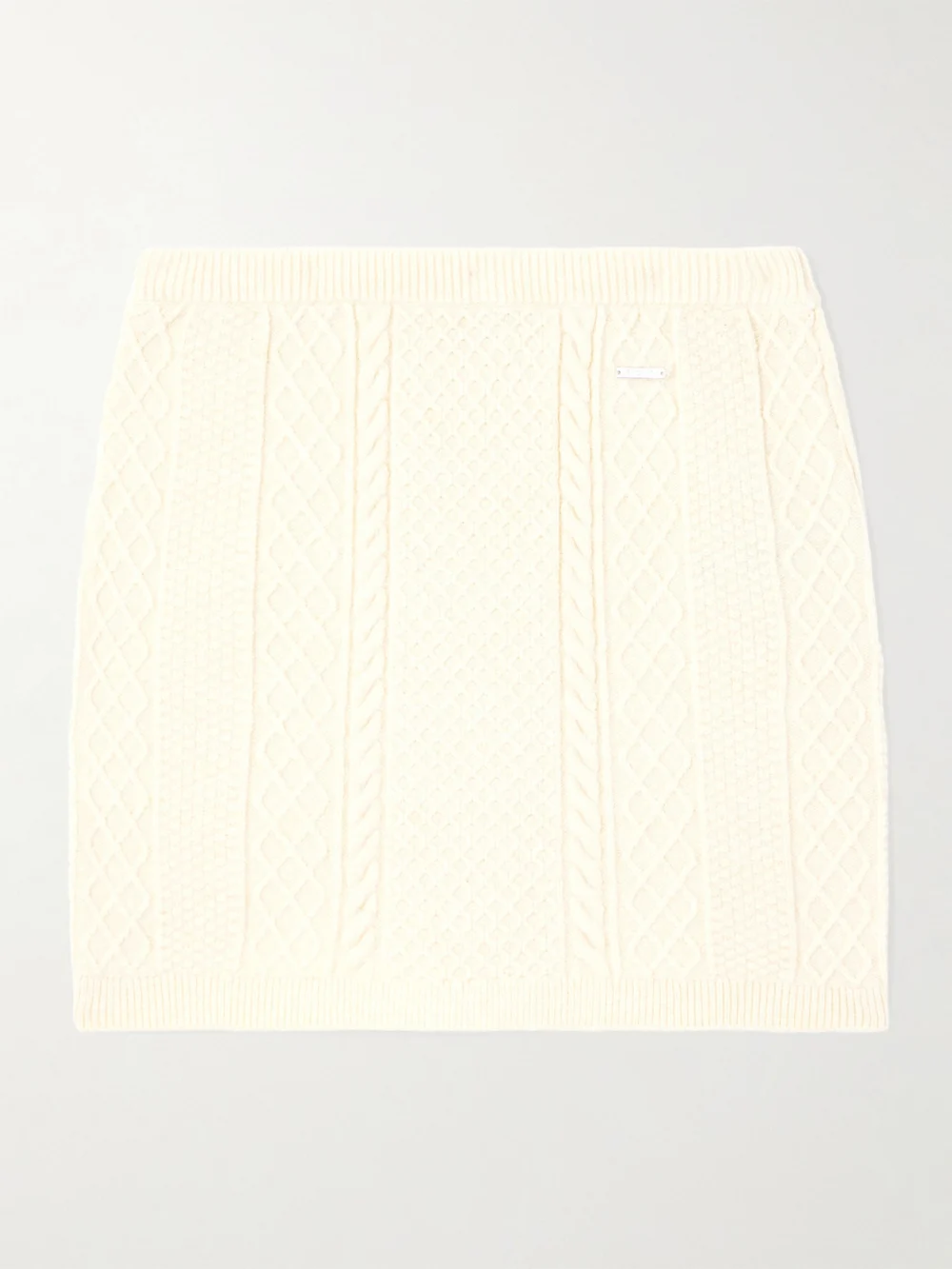 JW Anderson Cable-knit Organic Cotton-blend Skirt in ecru