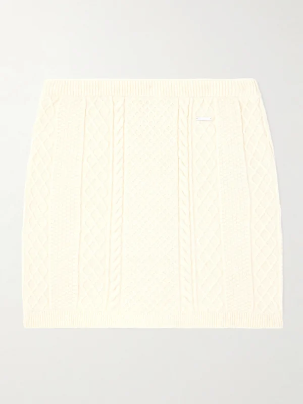 JW Anderson Cable-knit Organic Cotton-blend Skirt