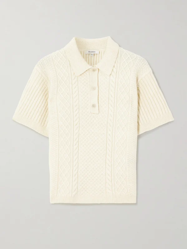 JW Anderson Cable-knit Polo Shirt