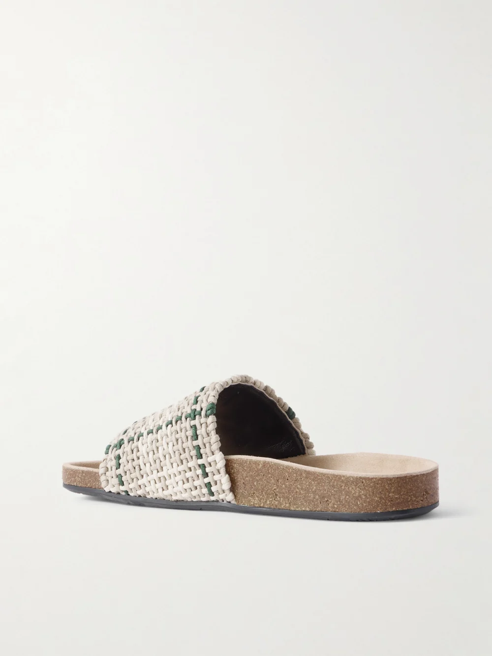 Back view of the JW Anderson Checked Waxed-cotton Slides