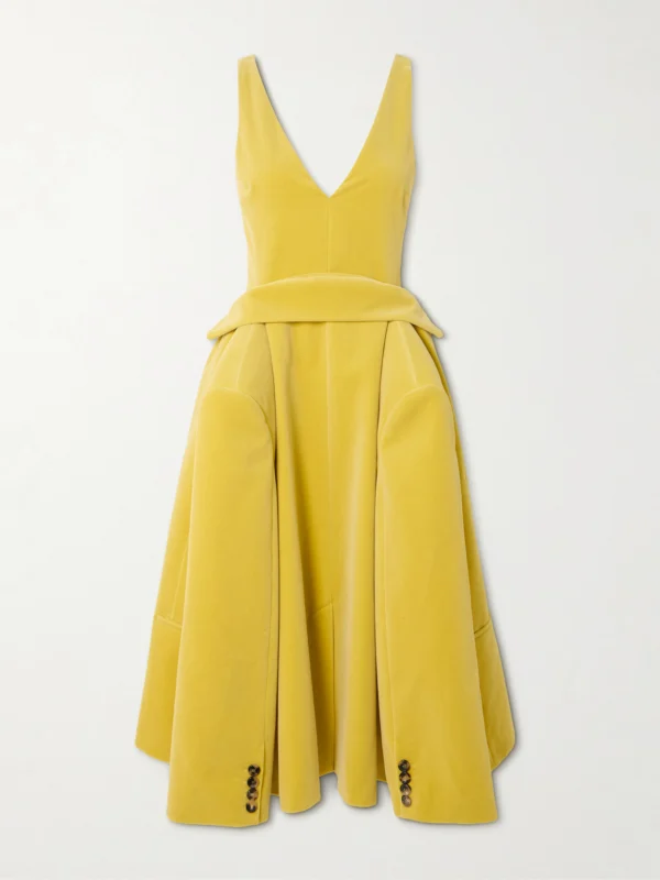 JW Anderson Cotton-velvet Midi Dress