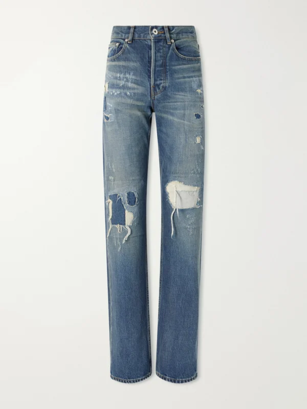 JW Anderson Distressed Mid-rise Straight-leg Jeans