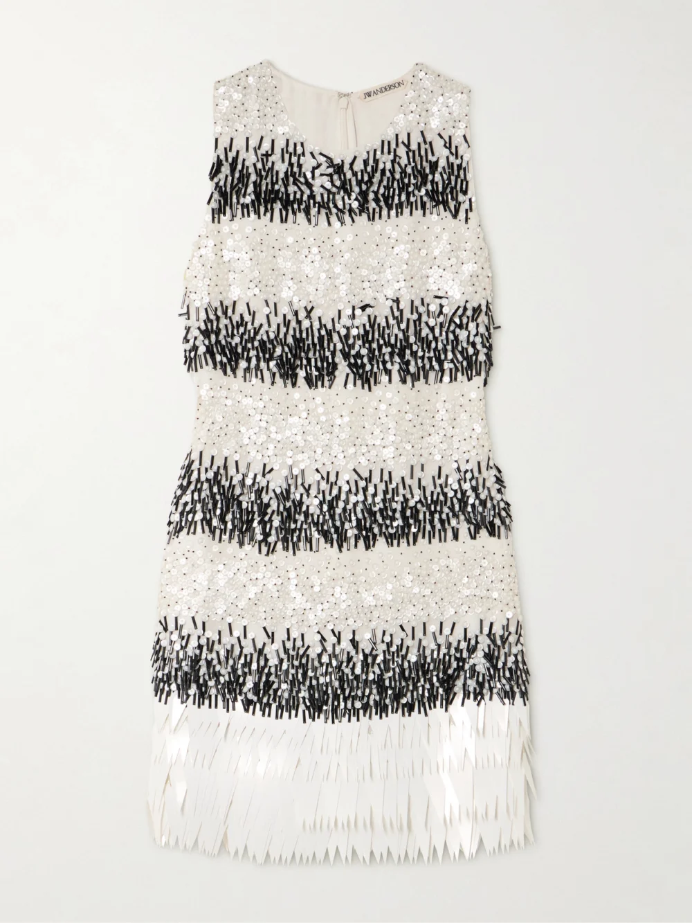 JW Anderson Embellished Chiffon Mini Dress in multi