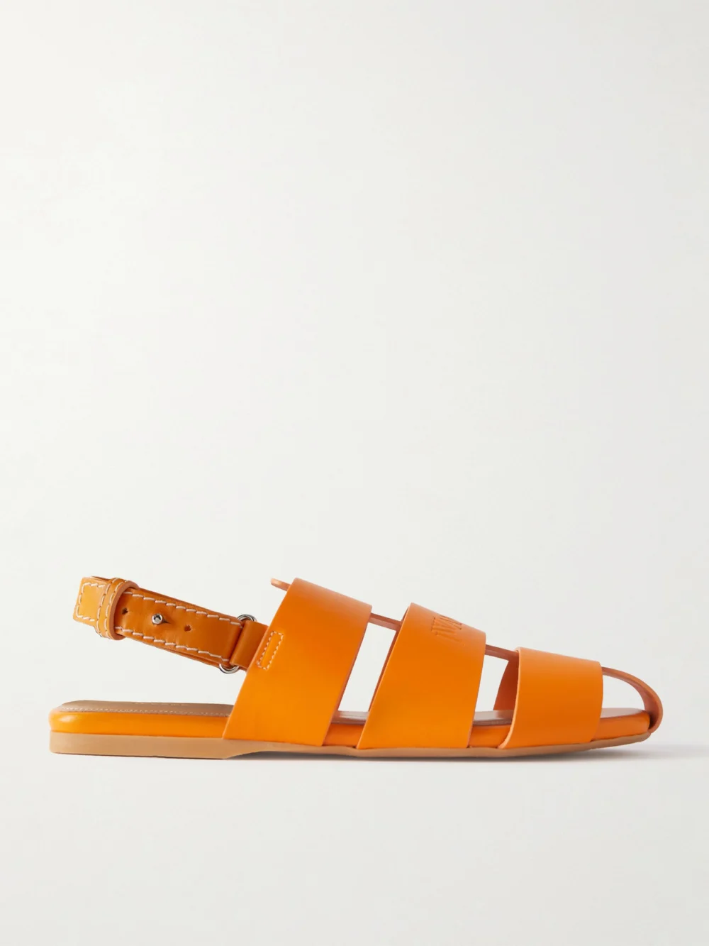 JW Anderson Fisherman Embossed Leather Sandals in orange