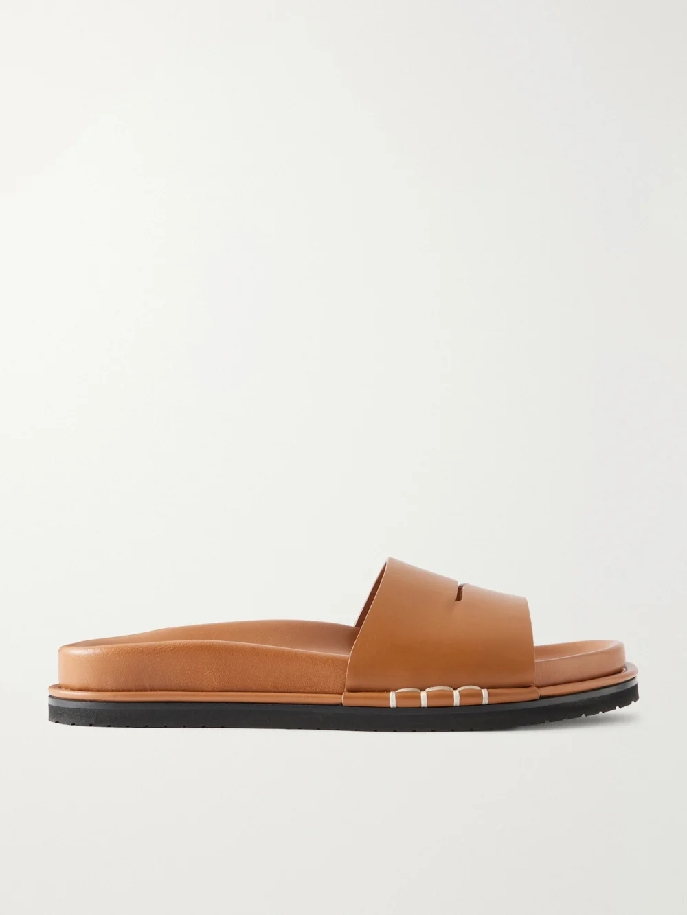 JW Anderson Fussbett Leather Slides in tan