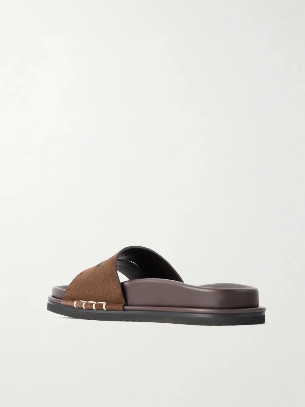 Back view of the JW Anderson Fussbett Suede Slides