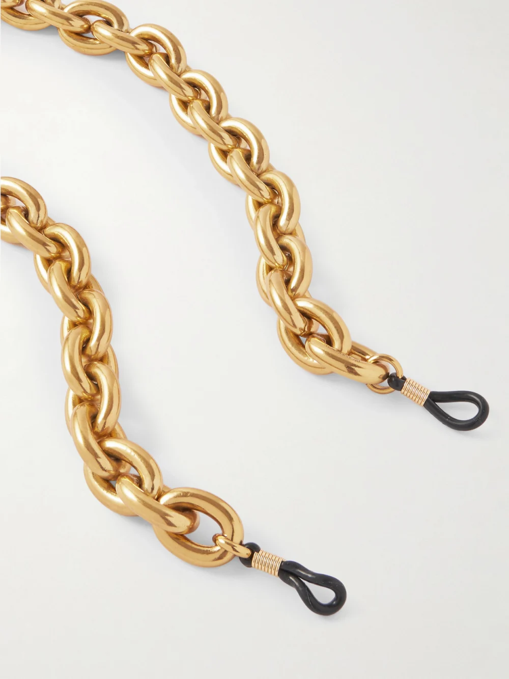 Close-up detail of the JW Anderson Gold-tone Sunglasses Chain