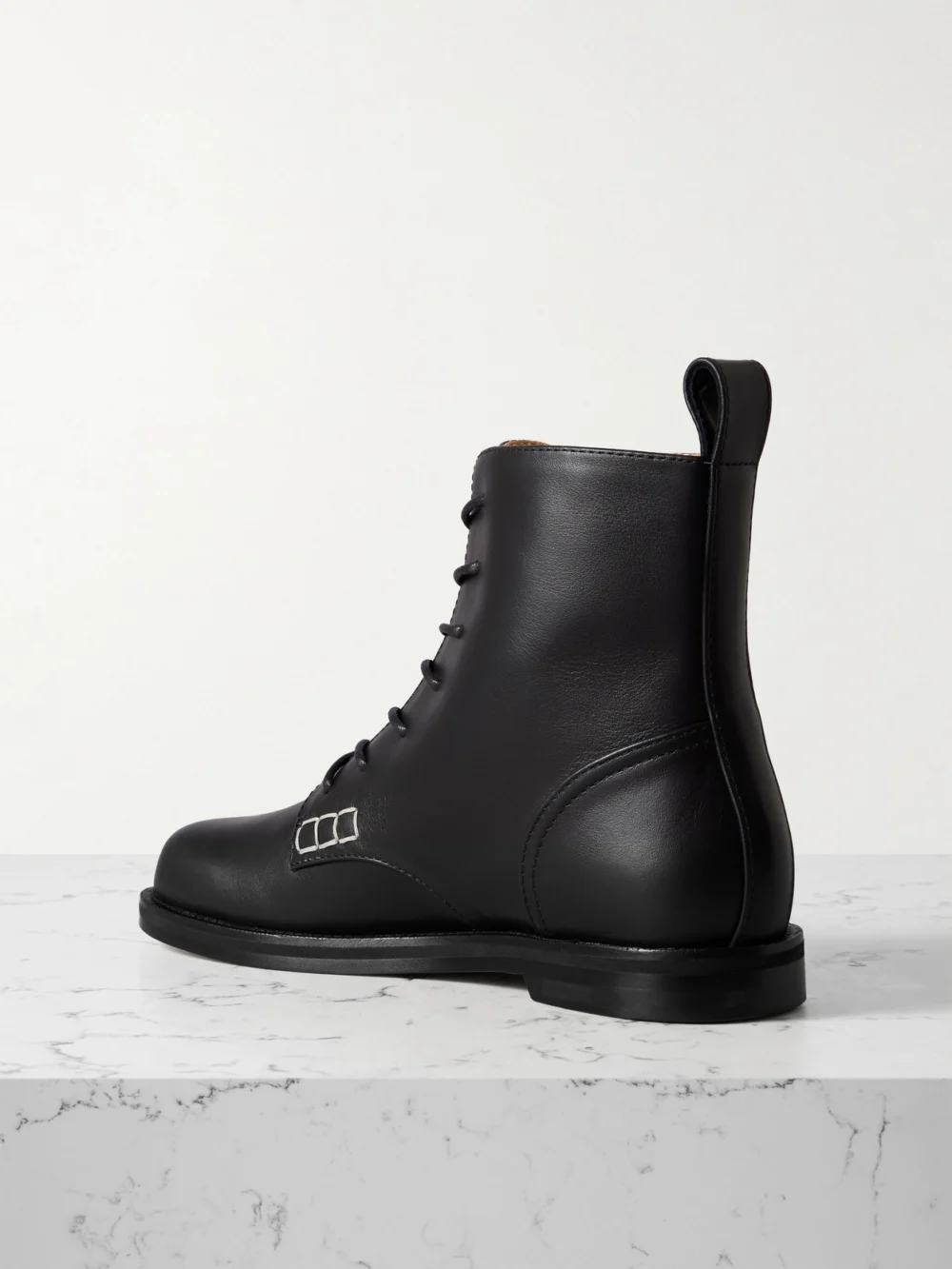 Back view of the JW Anderson Loafer Leather Ankle Boots