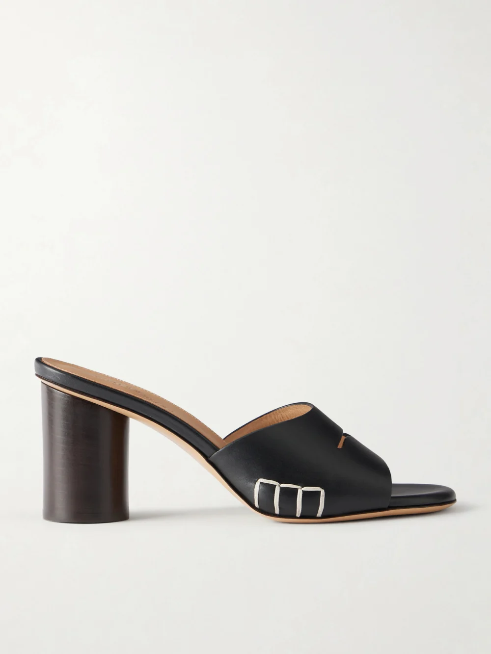 JW Anderson Loafer Leather Sandals in black