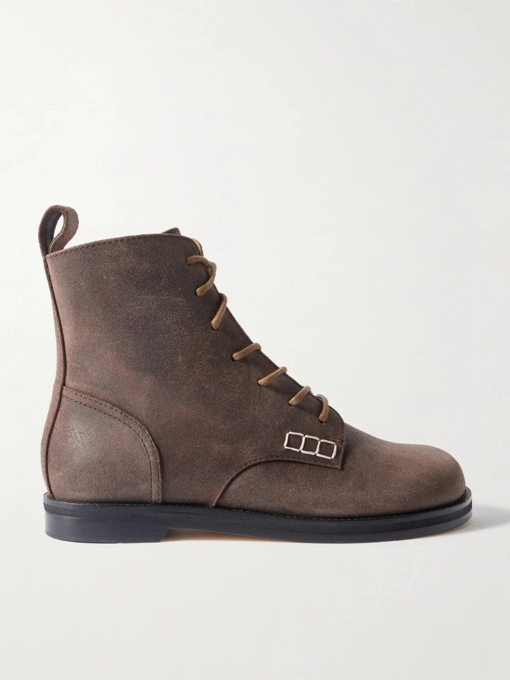 JW Anderson Loafer Suede Ankle Boots in brown