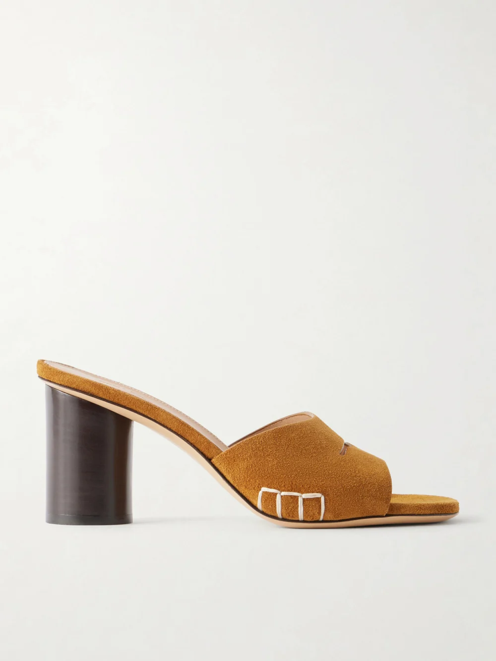 JW Anderson Loafer Suede Mules in camel