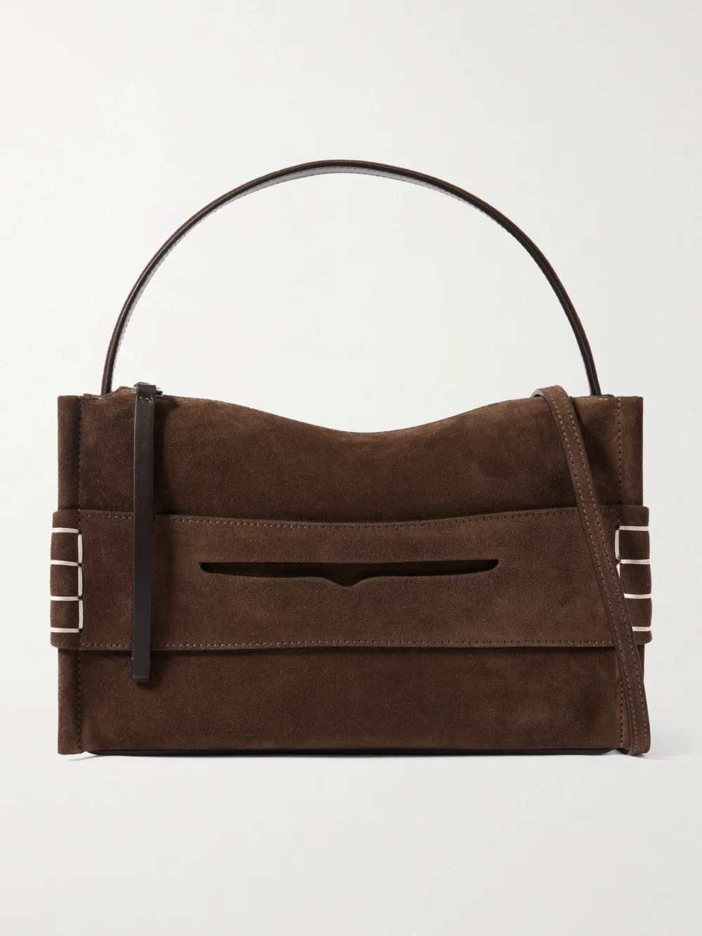JW Anderson Loafer Suede Shoulder Bag in brown
