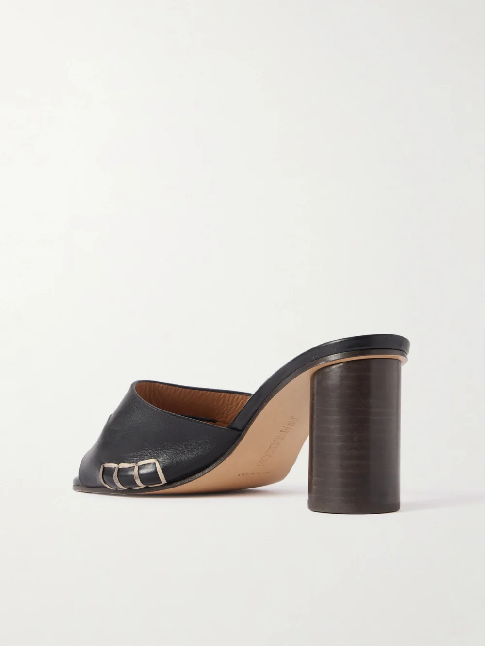 Back view of the JW Anderson Loafer Whipstitched Leather Mules