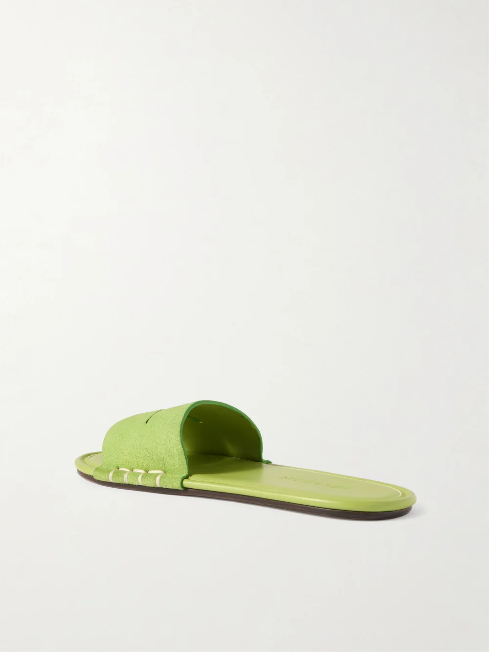 Back view of the JW Anderson Loafer Whipstitched Suede Slides