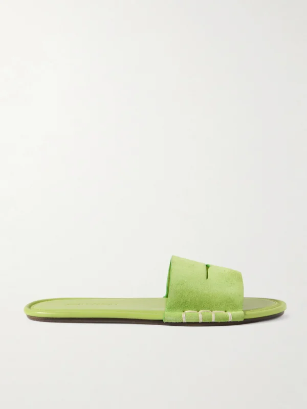 JW Anderson Loafer Whipstitched Suede Slides