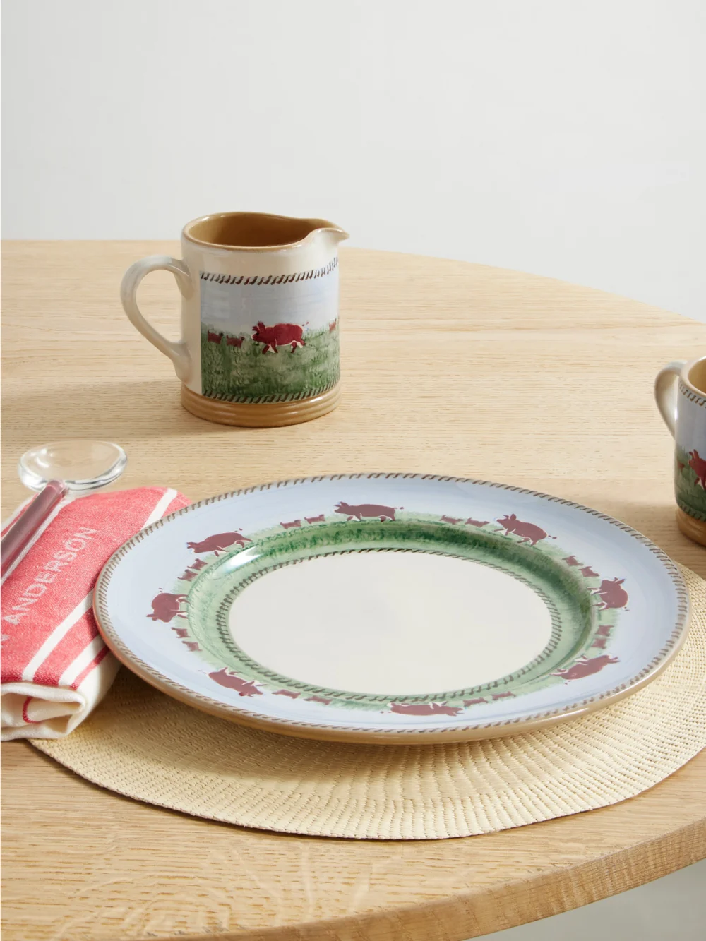 JW Anderson + Nicholas Mosse Painted Ceramic Plate, styled view