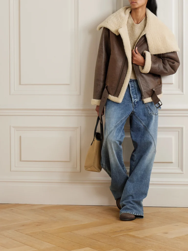 JW Anderson Oversized Belted Shearling Jacket