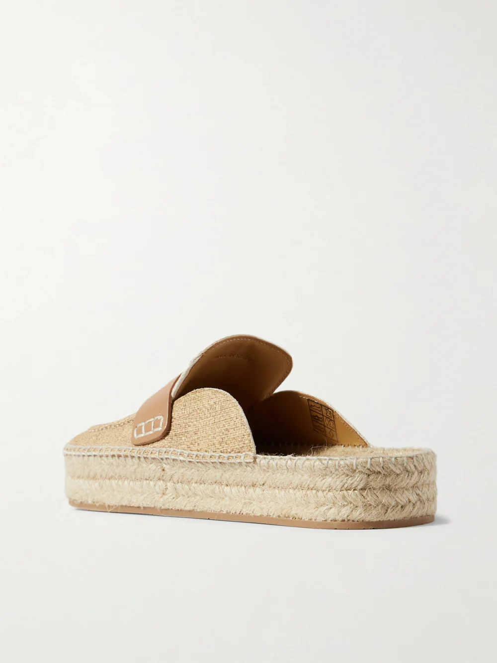 Back view of the JW Anderson Printed Textured-leather Espadrille Mules