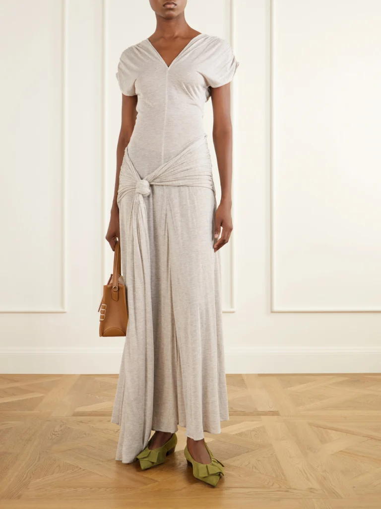 JW Anderson Ruffled Nubuck-trimmed Suede Ballet Flats