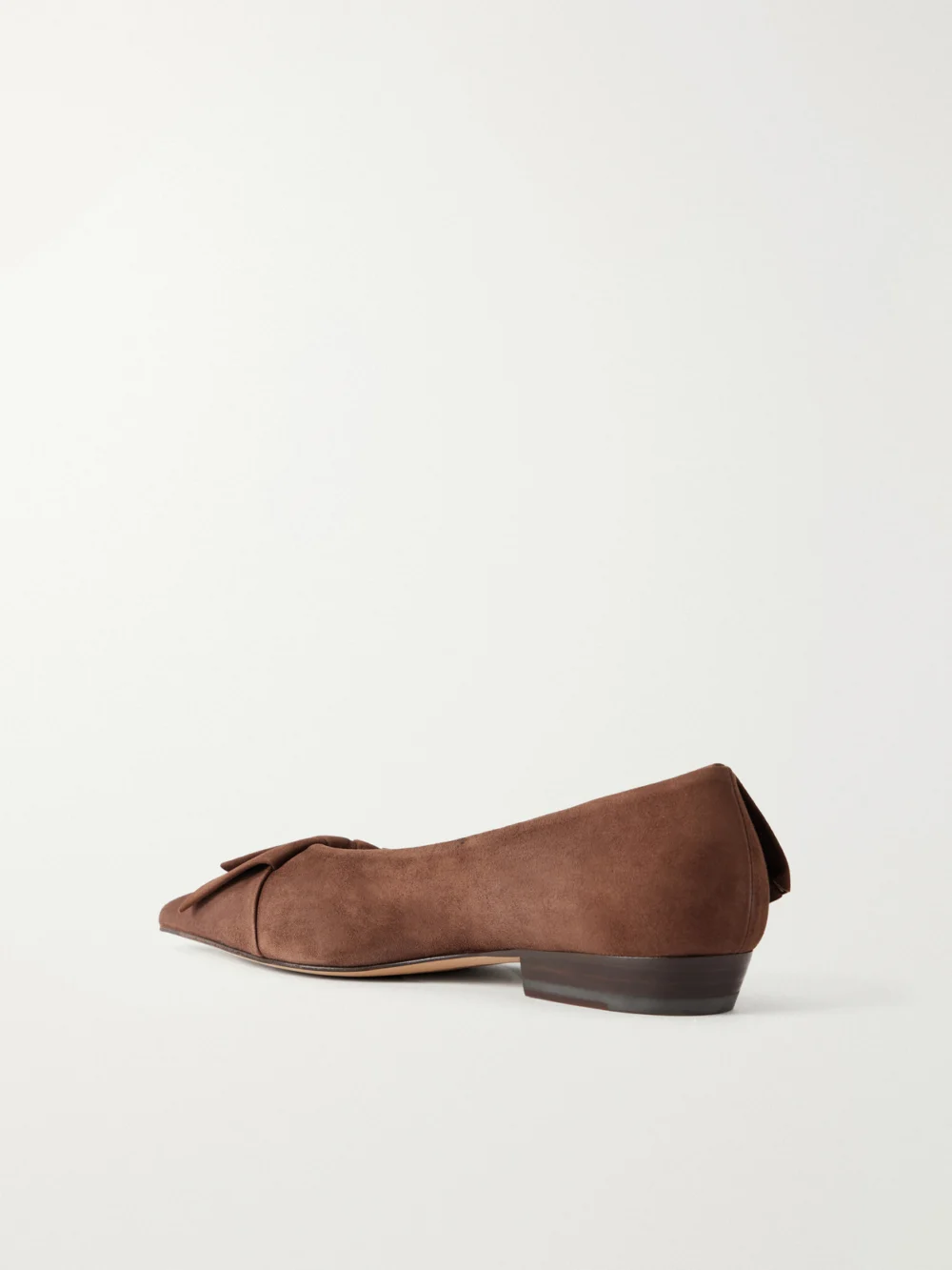 Back view of the JW Anderson Ruffled Nubuck-trimmed Suede Ballet Flats