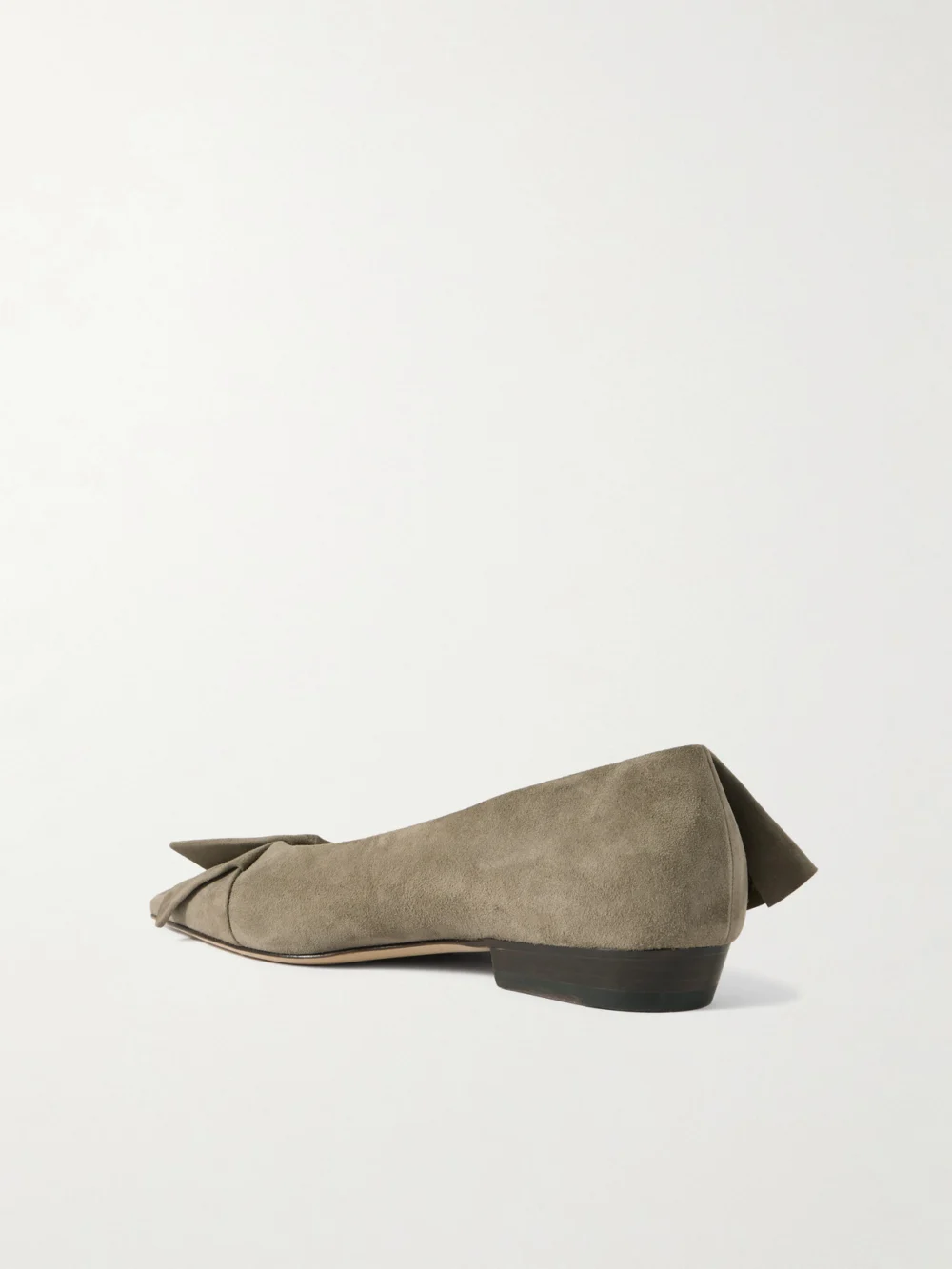Back view of the JW Anderson Ruffled Suede Ballet Flats