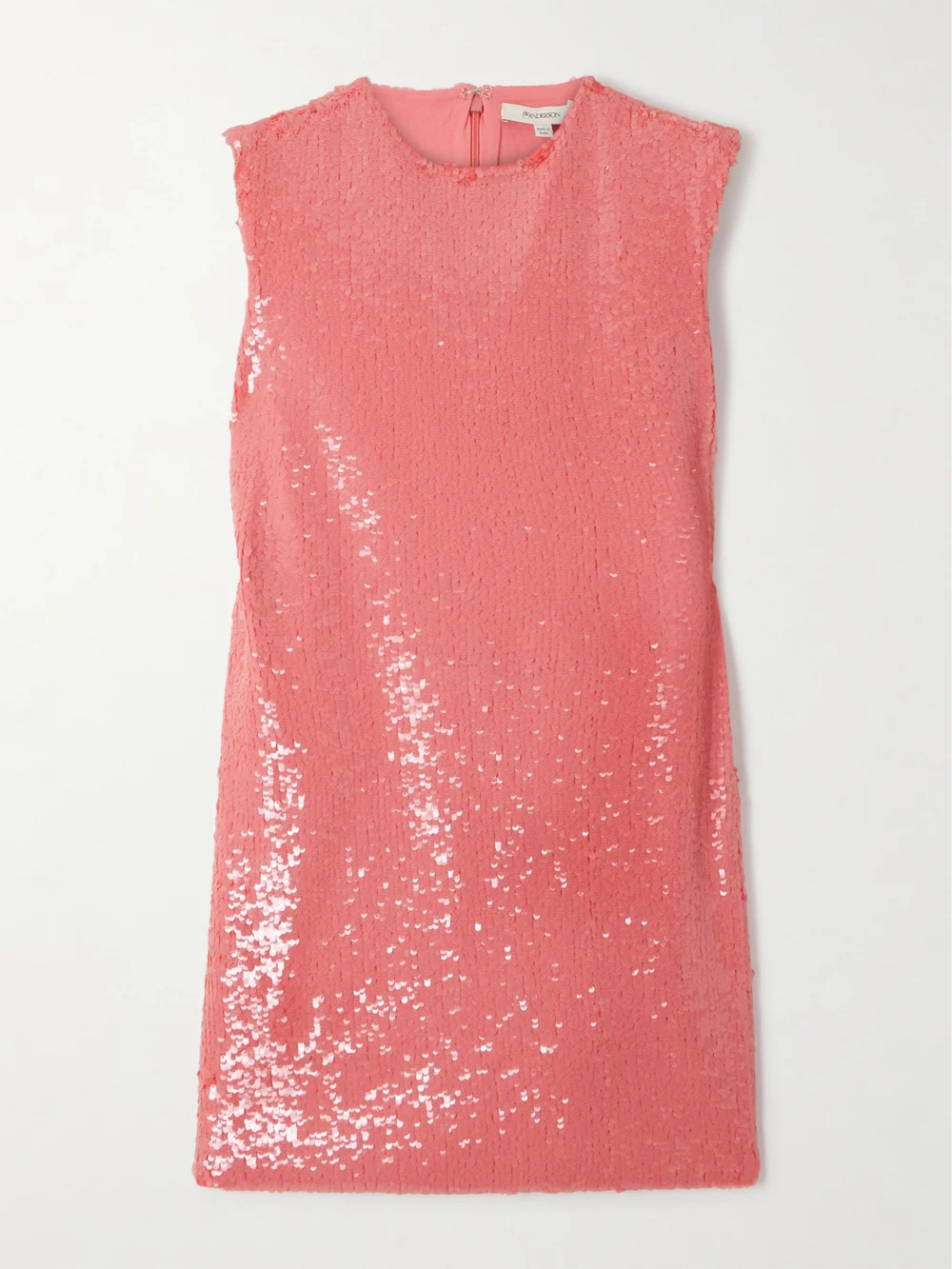 JW Anderson Sequined Cotton-jersey Mini Dress in baby pink