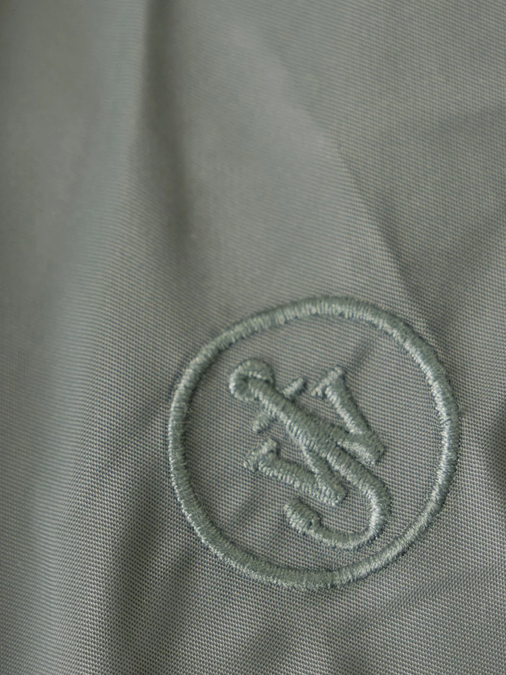 Close-up detail of the JW Anderson Shell Wide-leg Pants