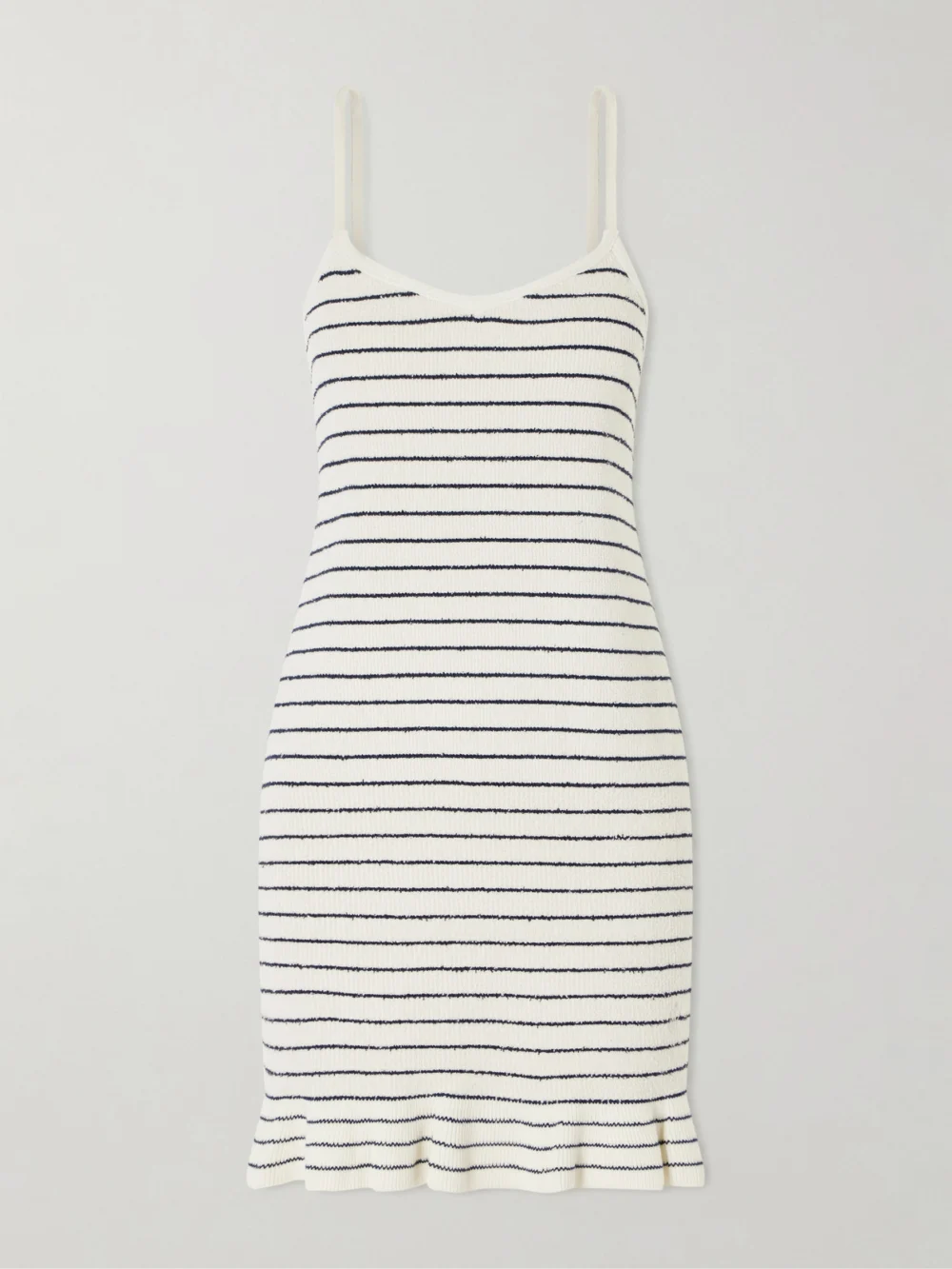 JW Anderson Striped Cotton-blend Terry Mini Dress in multi